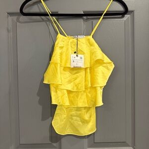 Zara Sunny Yellow Layered Camisole